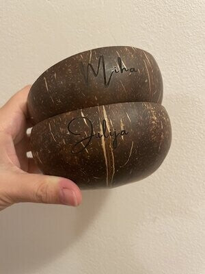 Personalized Coconut Bowl